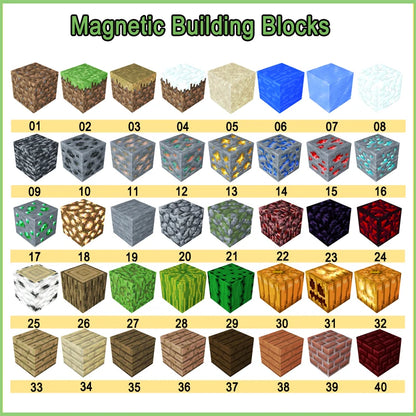 MC World DIY Magnetic Blocks - MIGNECRAFT